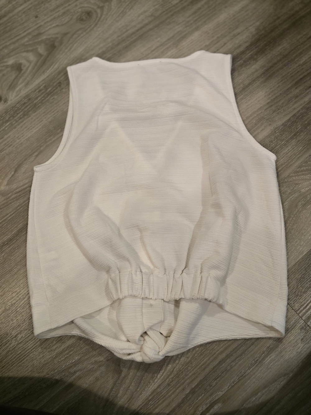 J. Crew Cream Ribbed Button-Front Tank - Picture 2 of 4